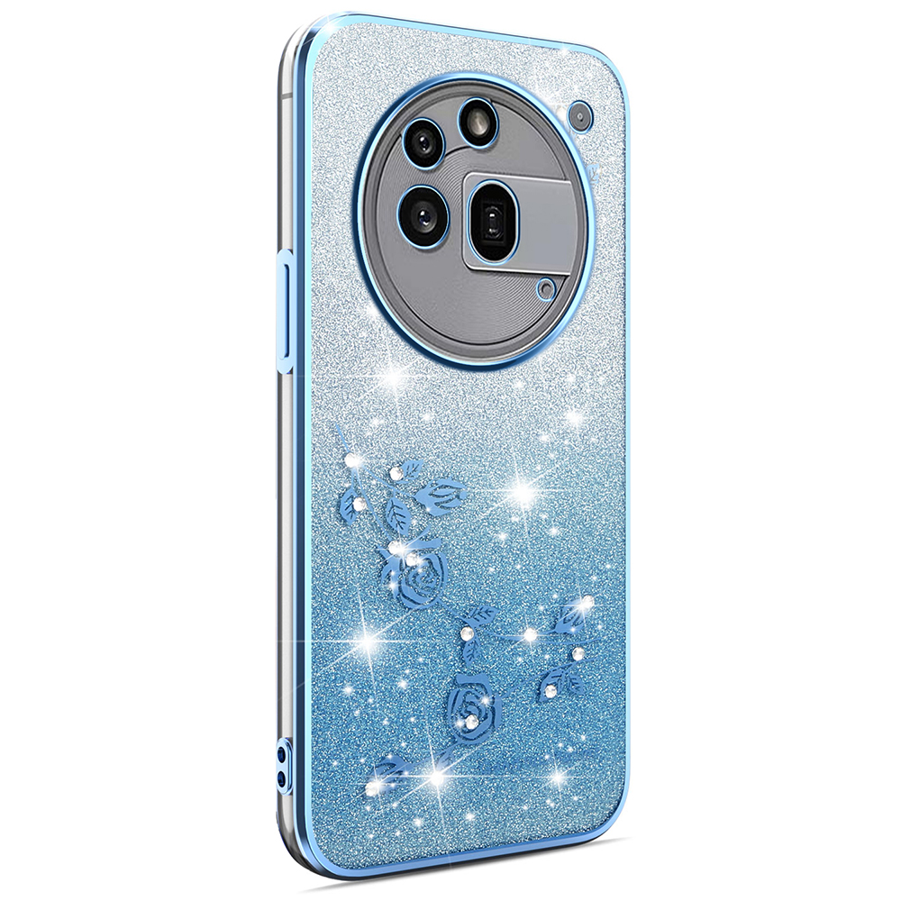KADEM For Nothing Phone (3a) Pro Case Flower TPU Flexible Gradient Phone Cover - Blue