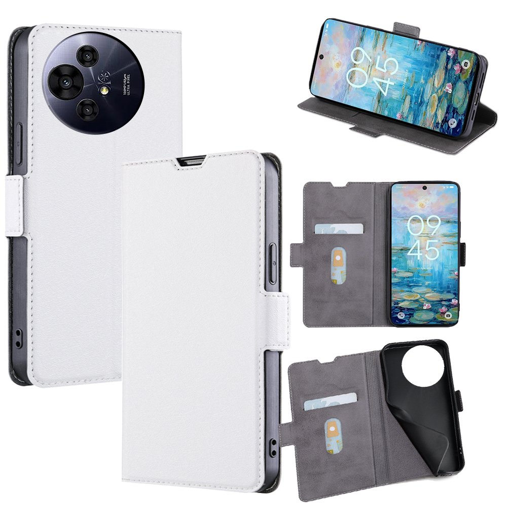 For TCL 50 NxtPaper 5G / 50 Pro NxtPaper 5G Case Card Holder PU Leather Phone Cover - White