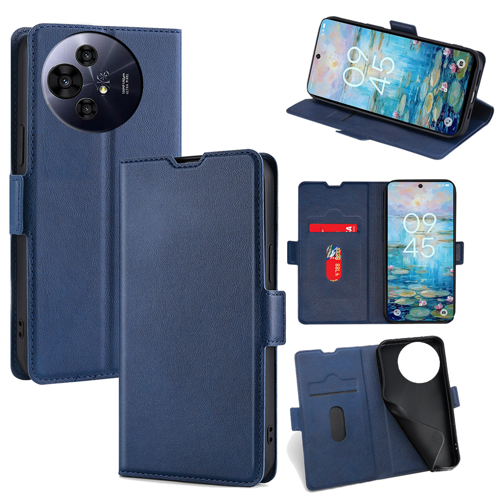 For TCL 50 NxtPaper 5G / 50 Pro NxtPaper 5G Case Card Holder PU Leather Phone Cover - Blue
