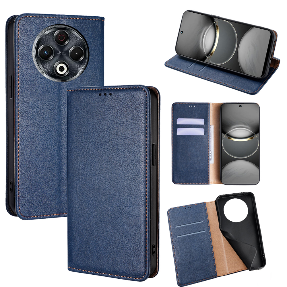 For TECNO Spark 30 4G Case Wallet PU Leather Magnetic Auto-Absorbed Phone Cover - Blue