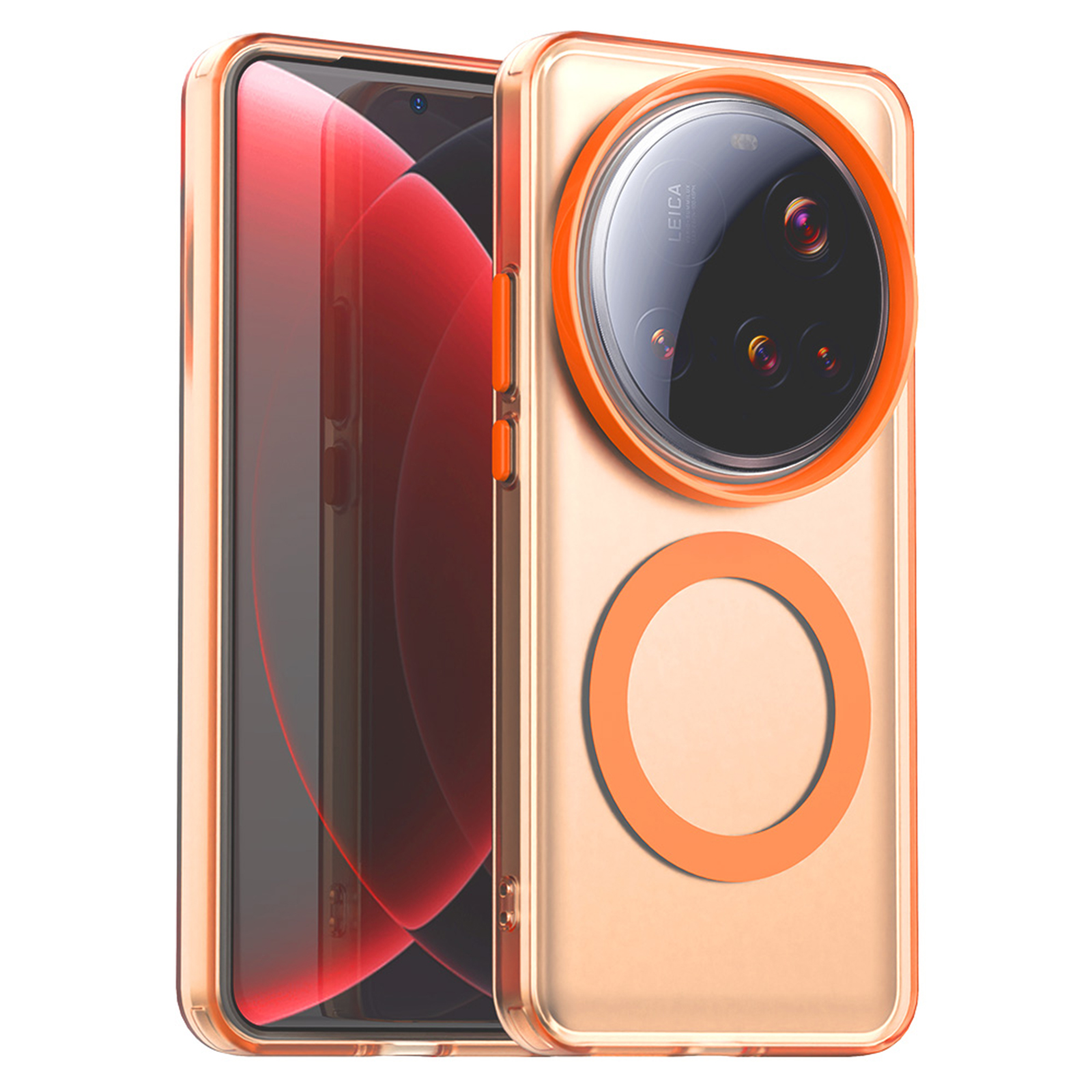 For Xiaomi 15 Ultra Case Magnetic Case Anti Drop Hybrid Phone Back Cover - Orange