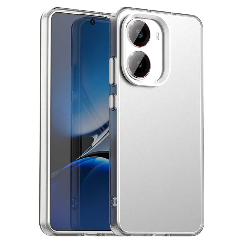 For Xiaomi Poco X7 Pro 5G  /  Redmi Turbo 4 5G Case PC + TPU + PET Matte Anti-Drop Phone Back Cover - White