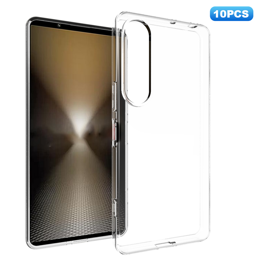 10Pcs  /  Pack For Sony Xperia 1 VII Case Watermark Free TPU Protective Clear Phone Cover