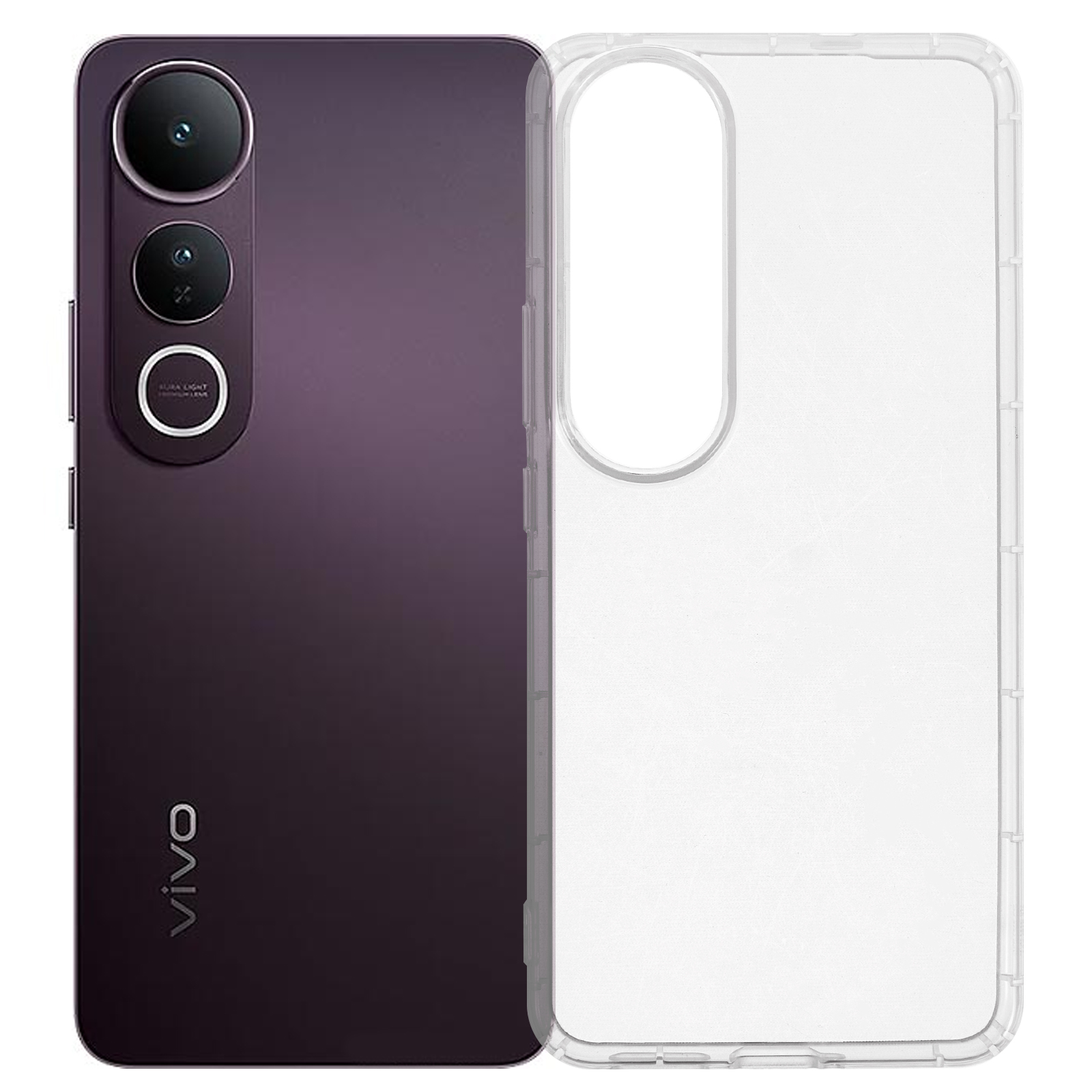 For vivo V50 Lite 5G Case Transparent TPU Phone Back Cover Airbag Protection
