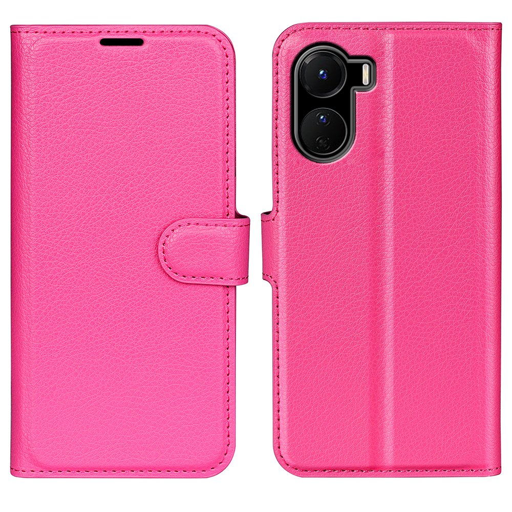 

Für Vivo Y16 4g Litchi Textur pu Leder Brieftasche Hülle Magnetische Verschluss Folio Flip Schutzschutz - Rose, vivo Y16 4G