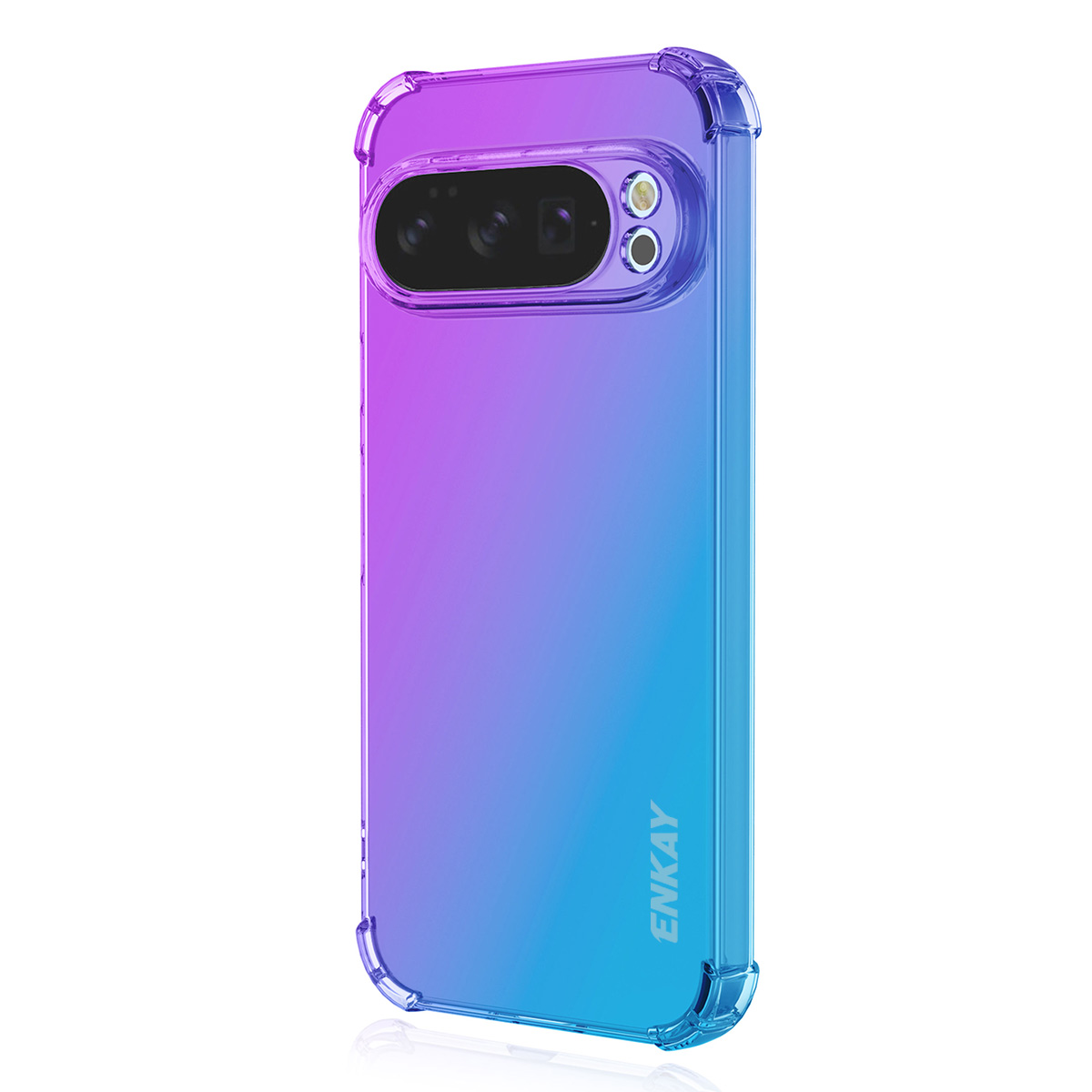 ENKAY For Google Pixel 10 Pro / Google Pixel 10 TPU Case  Thickened Four Corner Drop-proof Phone Back Cover - Purple / Blue