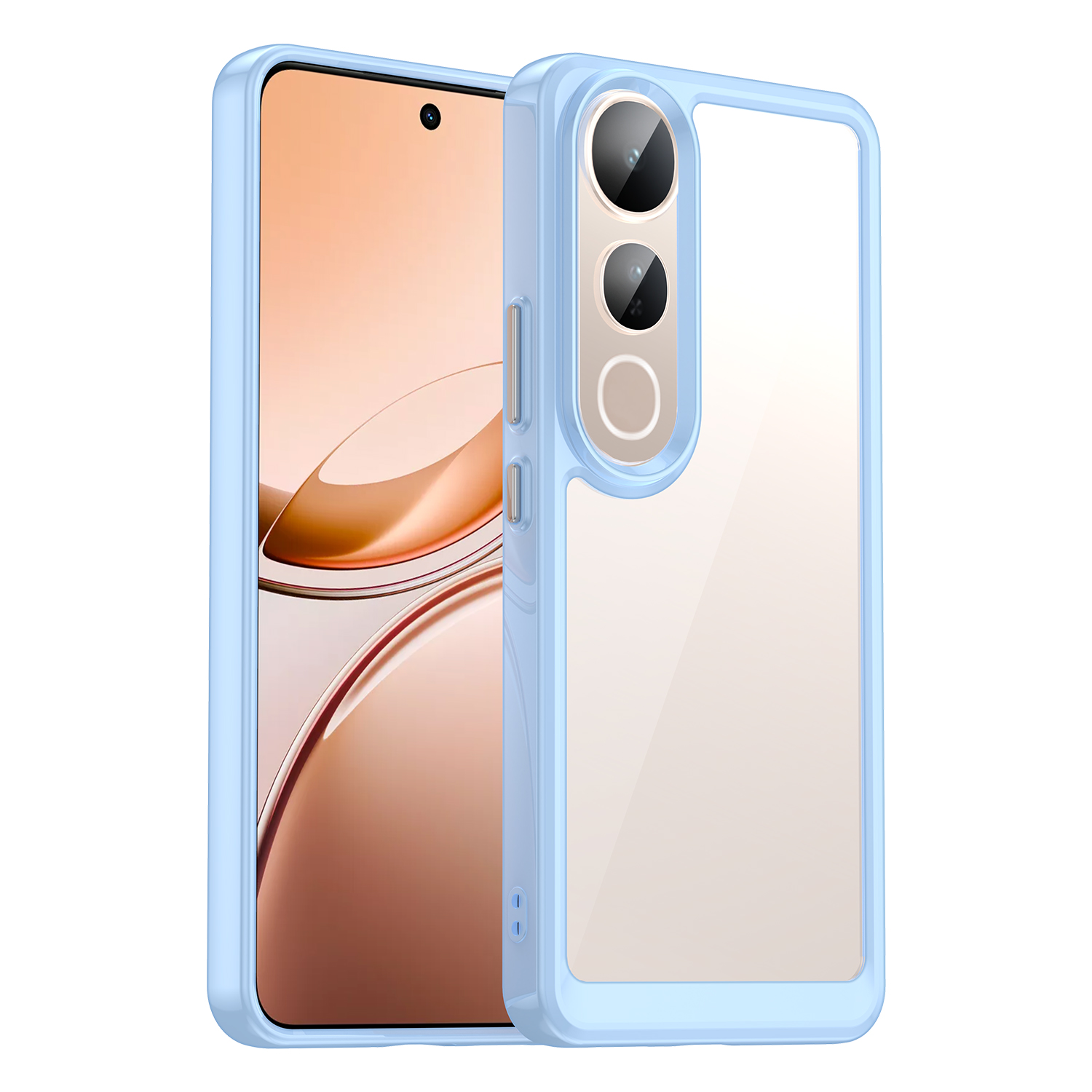 For vivo V50 Lite 5G / 4G Case TPU + Acrylic Protective Clear Phone Cover - Blue