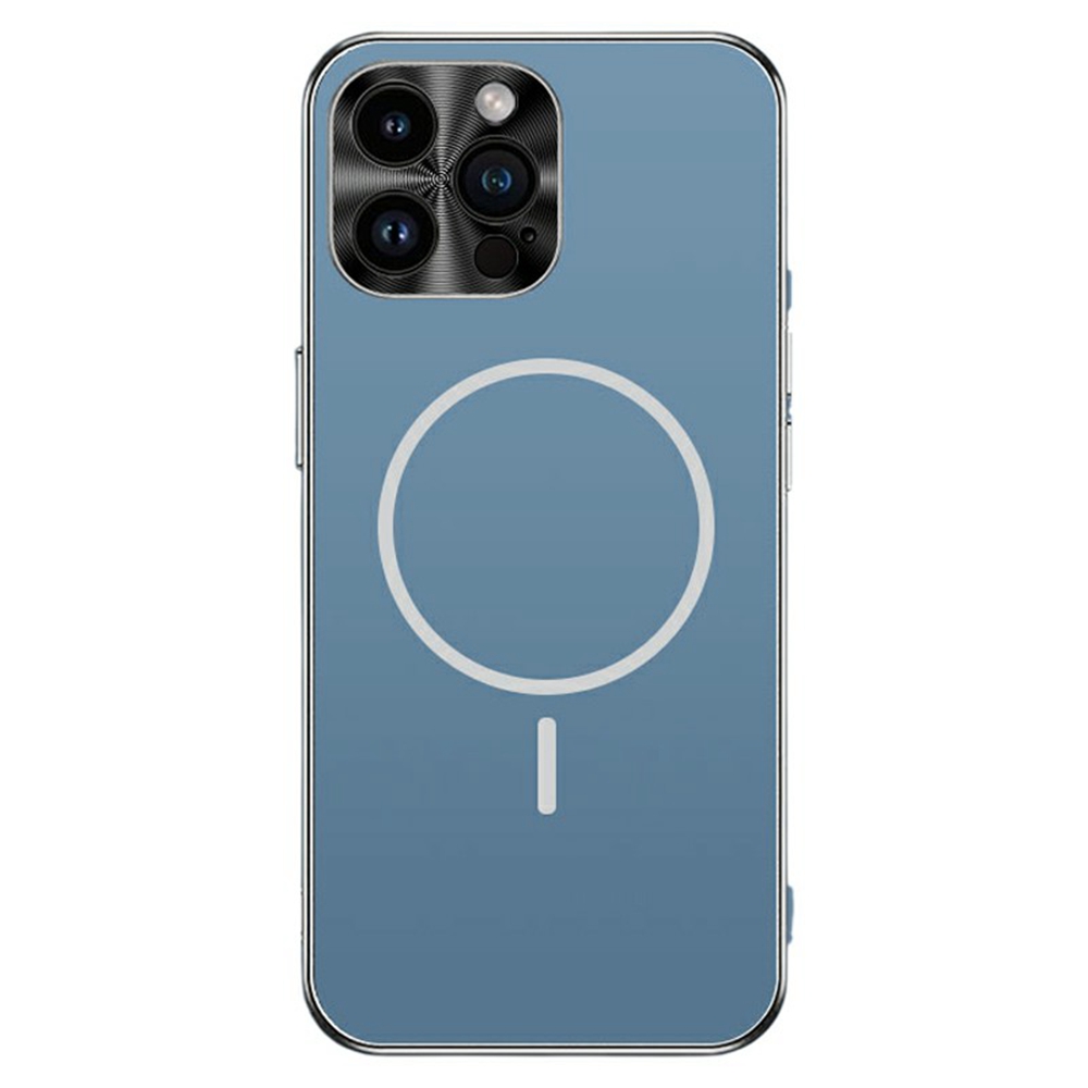 For iPhone 14 Pro Max Case Compatible with MagSafe Acrylic + TPU Airbag Protection Phone Cover - Navy Blue