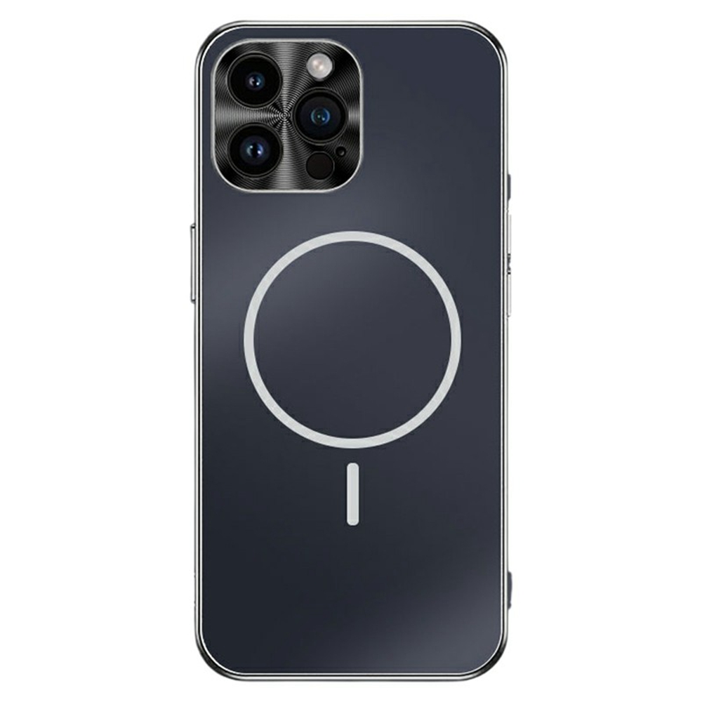 For iPhone 14 Pro Max Case Compatible with MagSafe Acrylic + TPU Airbag Protection Phone Cover - Black