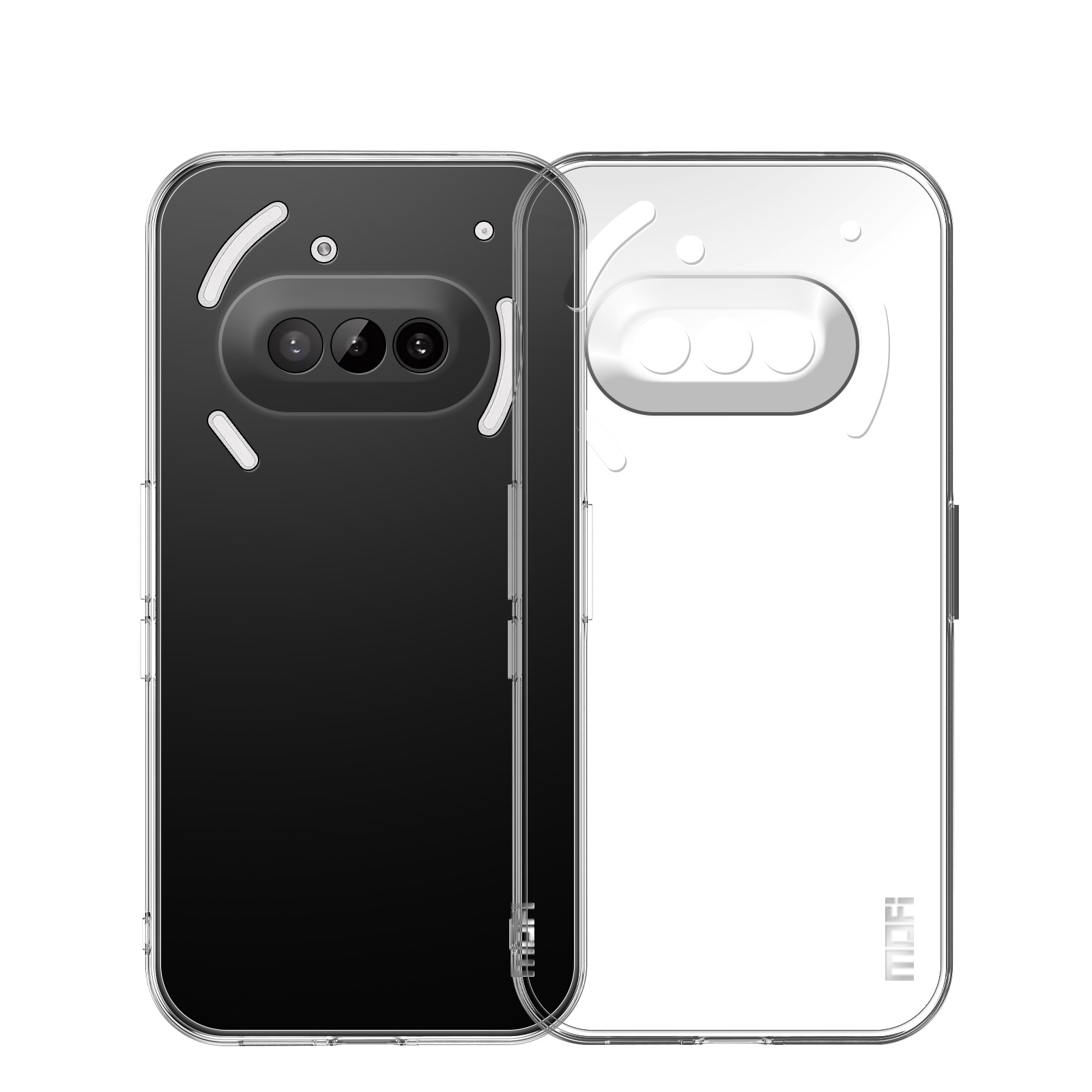 MOFI For Nothing Phone (3a) Clear Phone Case  Ultra-Thin TPU Phone Back Cover - Transparent