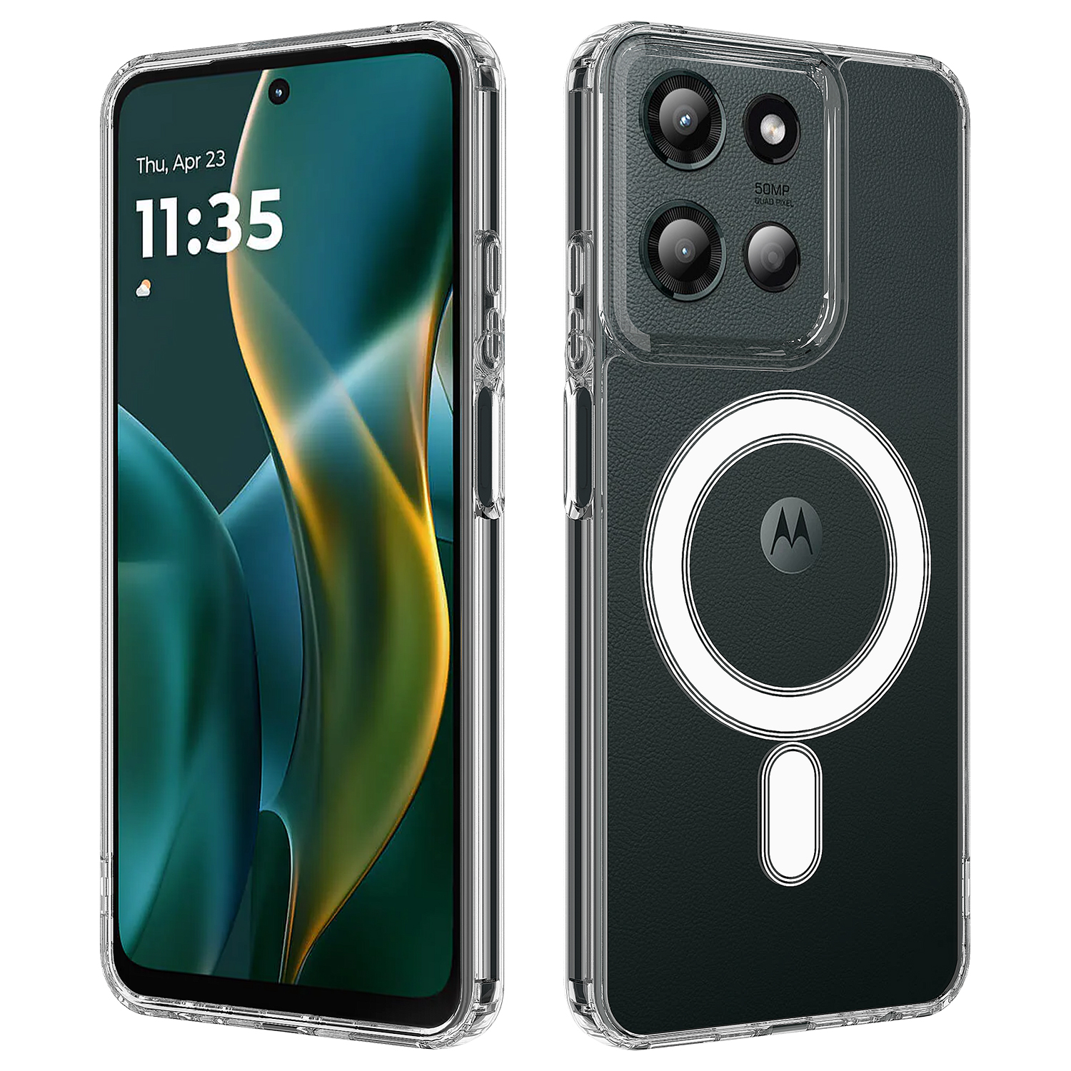 For Motorola Moto G Play (2025) 4G / Motorola Moto G Play (2025) 5G / Motorola Moto G 5G (2025) Clear Phone Magnetic Case TPU+Acrylic Back Cover - Cle