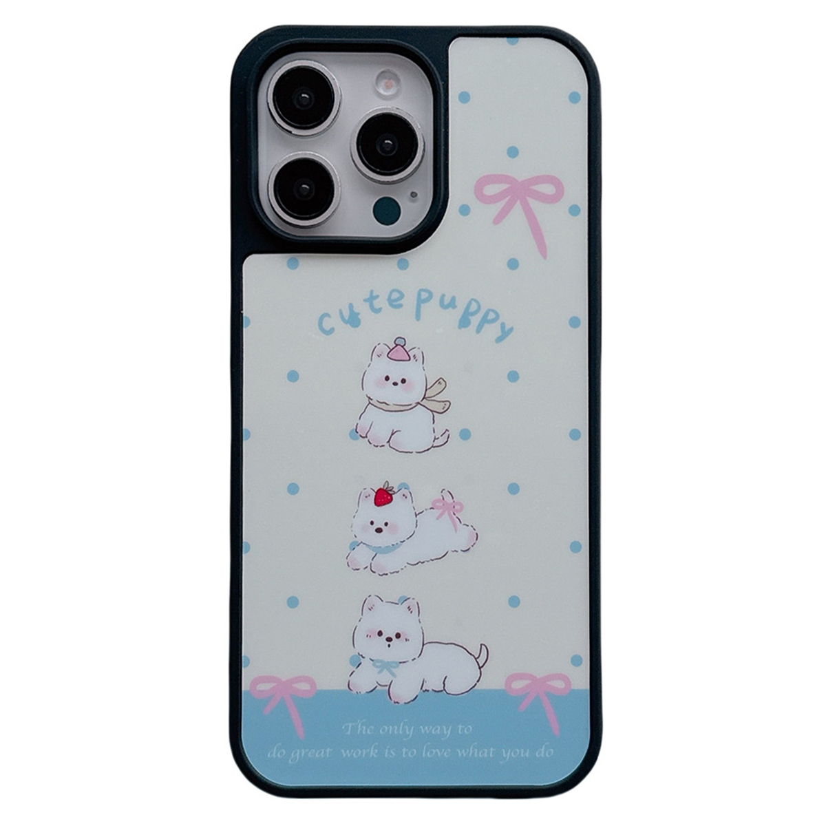 For iPhone 16 Pro Max Case Cute Simple Pattern Shockproof Acrylic Phone Cover - Three West Highland Terriers