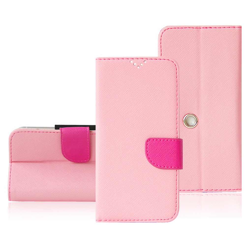 

6.1 - 6,9 Zoll Telefonhülle Innerer Rotary Clip Ständer Abdeckungsabdeckung Cross Textur PU Lederkartenhalter Shell, Größe: Xxxl - Rosa, Universal