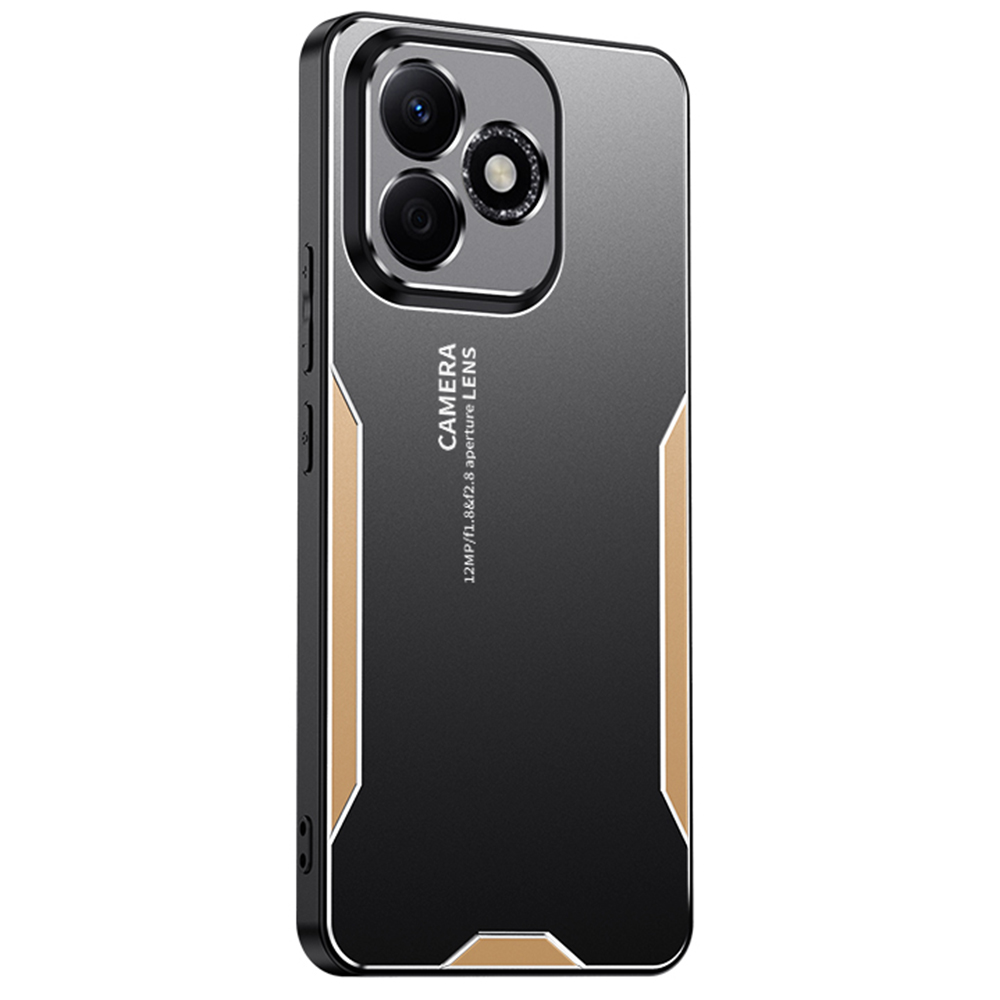 For Honor 400 Lite 5G Phone Case Aluminium Alloy TPU PC Back Cover - Gold