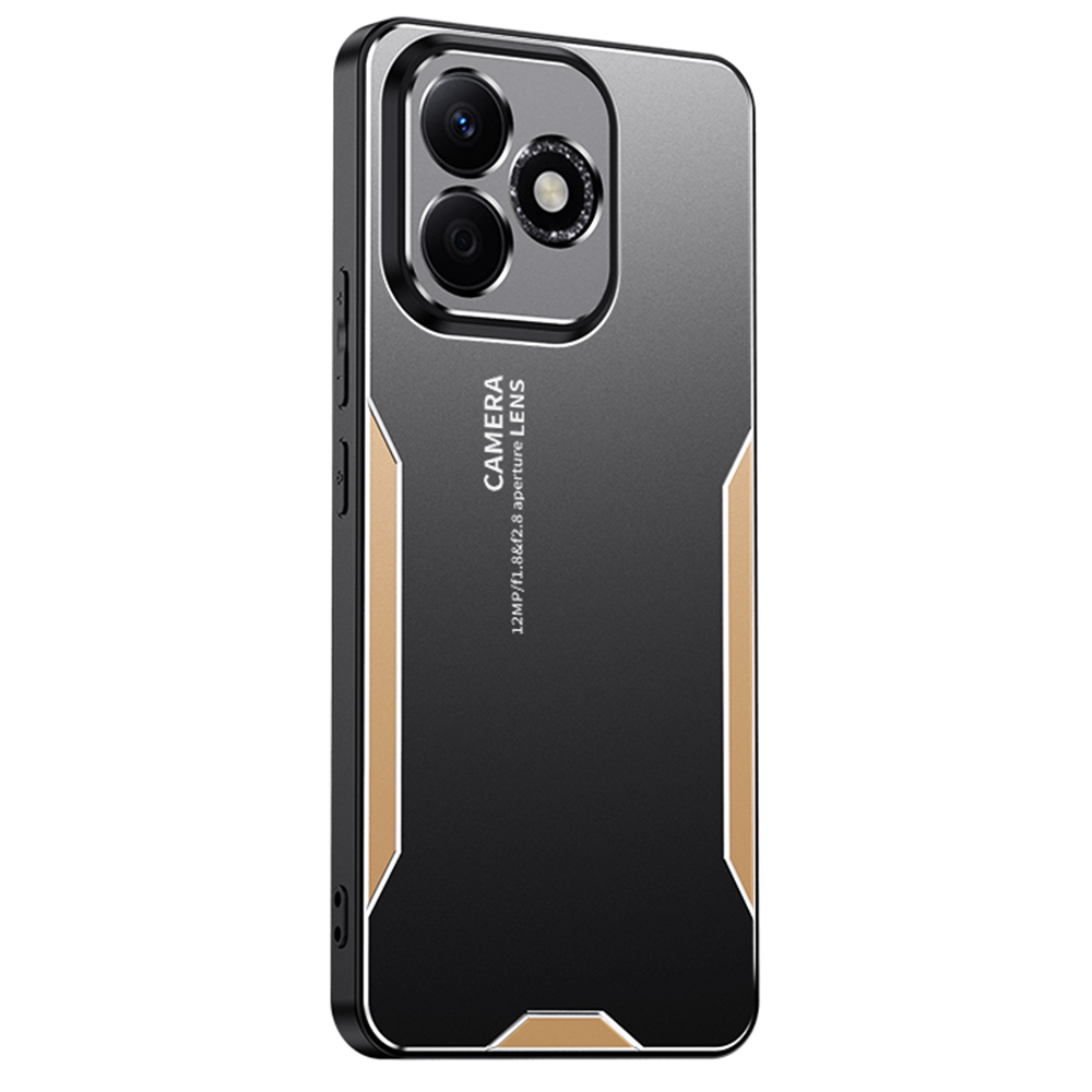 For Honor X60i 5G Phone Case Aluminium Alloy TPU PC Back Cover - Gold
