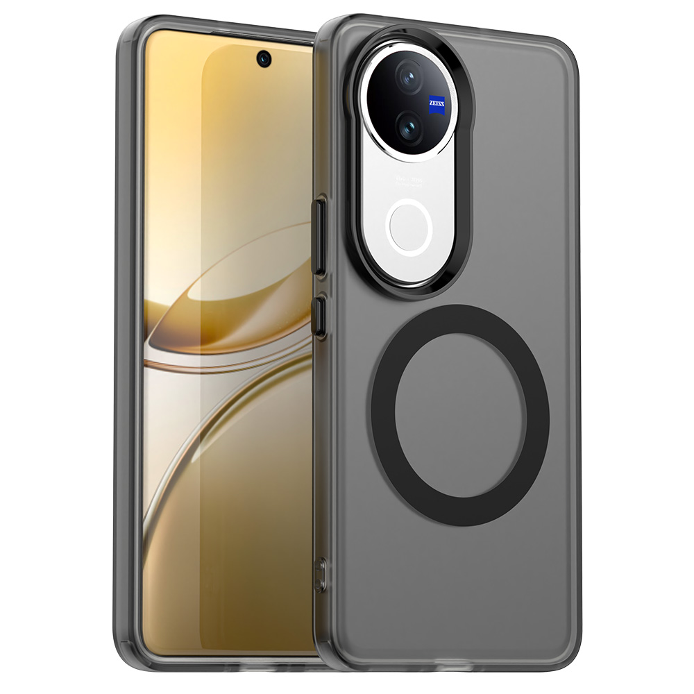 For vivo V50 5G Magnetic Case Anti Drop Hybrid Phone Back Cover - Black