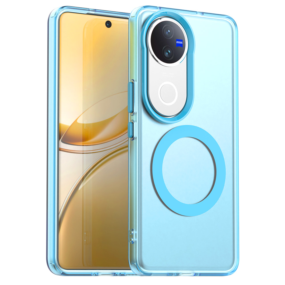 For vivo V50 5G Magnetic Case Anti Drop Hybrid Phone Back Cover - Blue