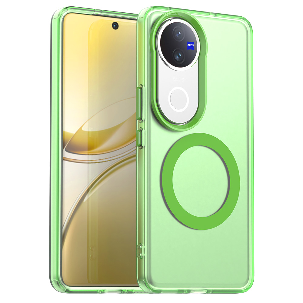For vivo V50 5G Magnetic Case Anti Drop Hybrid Phone Back Cover - Green