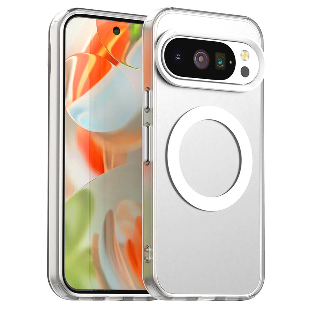 For Google Pixel 10 / 10 Pro Magnetic Case Anti Drop Hybrid Phone Back Cover - Transparent