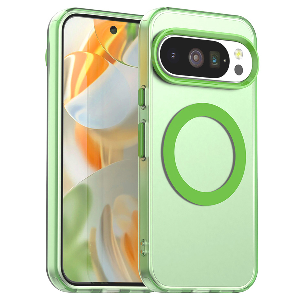 For Google Pixel 10 / 10 Pro Magnetic Case Anti Drop Hybrid Phone Back Cover - Green