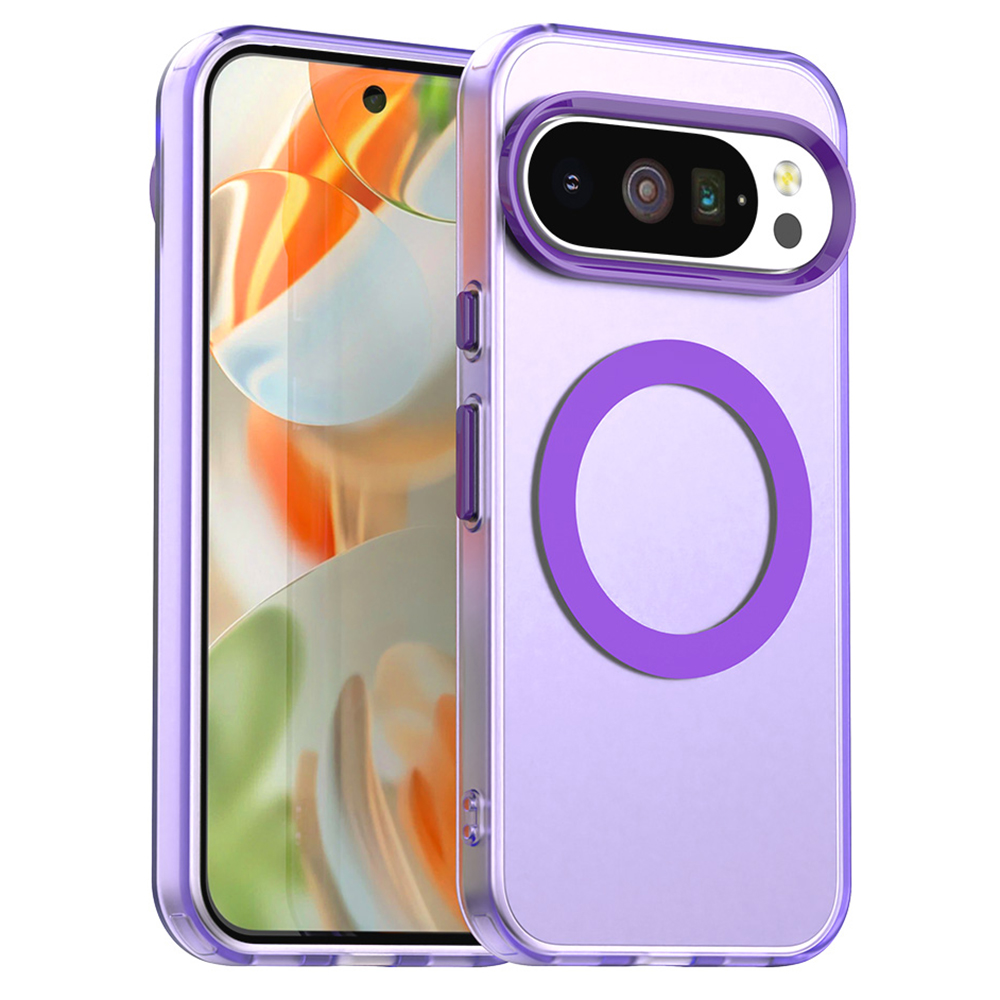 For Google Pixel 10 / 10 Pro Magnetic Case Anti Drop Hybrid Phone Back Cover - Purple