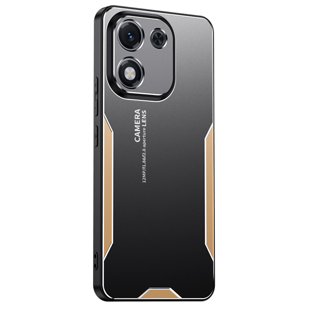 For Honor X70i Phone Case Aluminium Alloy TPU PC Back Cover - Gold