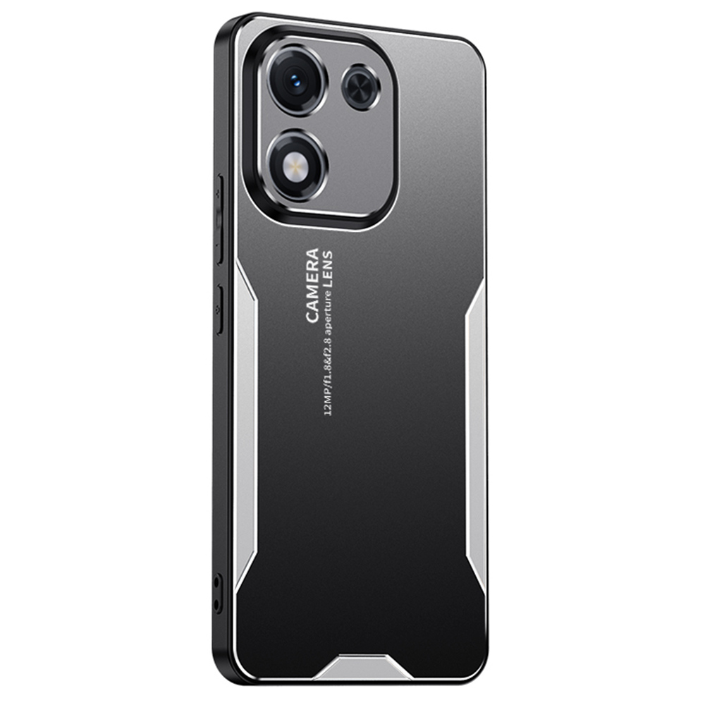 For Honor X70i Phone Case Aluminium Alloy TPU PC Back Cover - Silver
