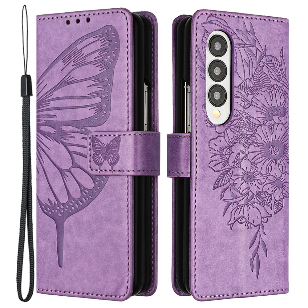 

YB Implinting Series-4 Для Samsung Galaxy Z Fold4 5G PU - Пурпурный, Galaxy Z Fold4 5G