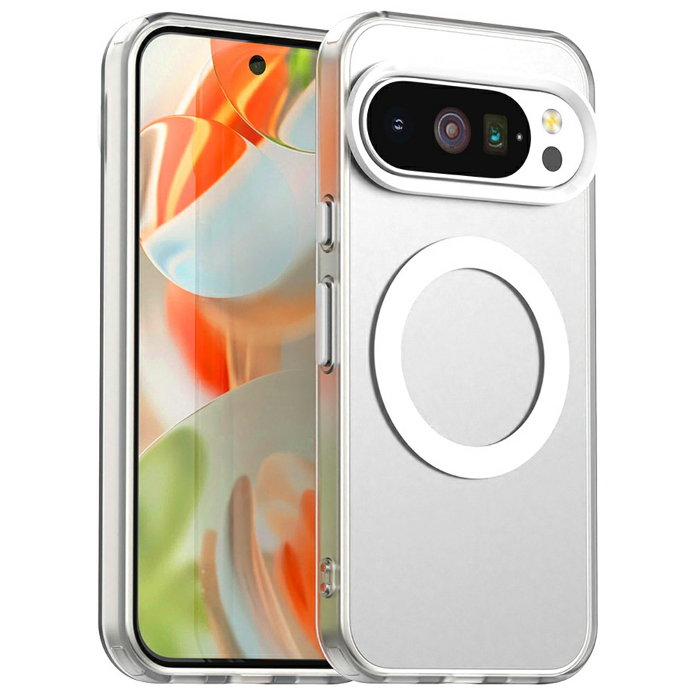 For Google Pixel 10 Pro XL Magnetic Case Anti Drop Hybrid Phone Back Cover - Transparent