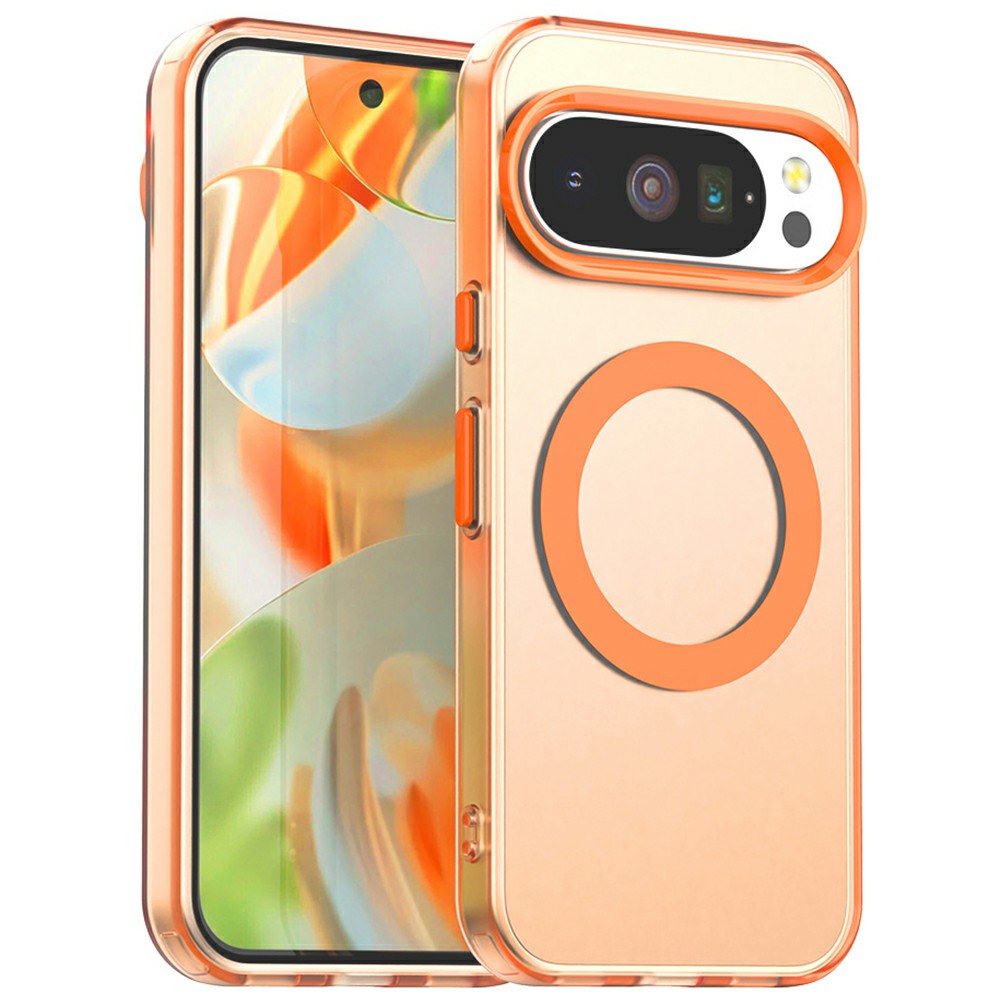 For Google Pixel 10 Pro XL Magnetic Case Anti Drop Hybrid Phone Back Cover - Orange