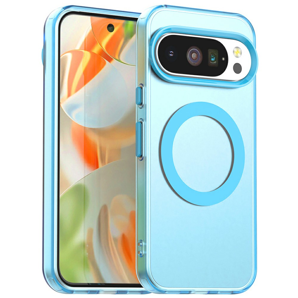 For Google Pixel 10 Pro XL Magnetic Case Anti Drop Hybrid Phone Back Cover - Blue