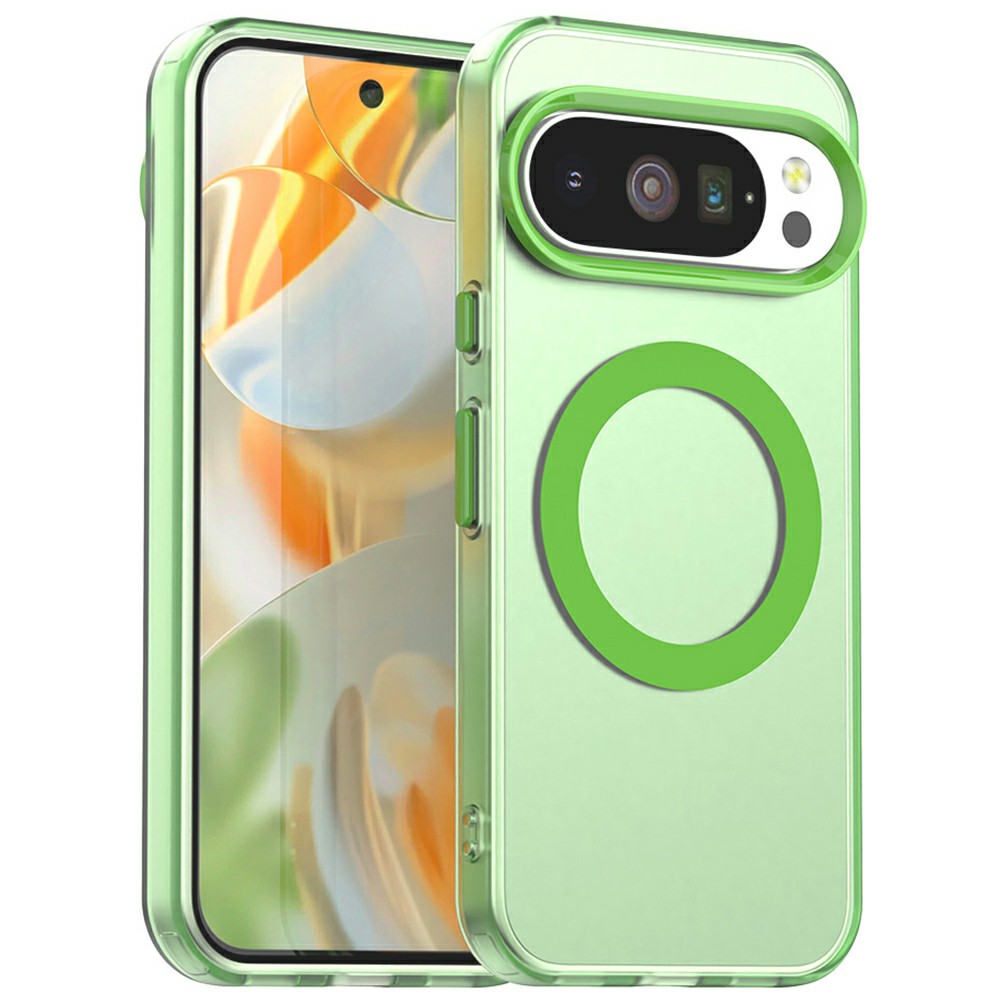 For Google Pixel 10 Pro XL Magnetic Case Anti Drop Hybrid Phone Back Cover - Green