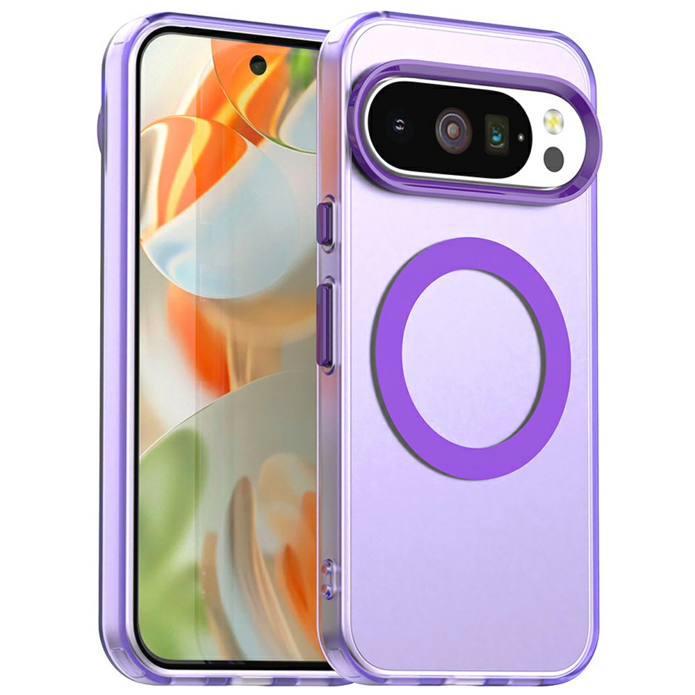 For Google Pixel 10 Pro XL Magnetic Case Anti Drop Hybrid Phone Back Cover - Purple