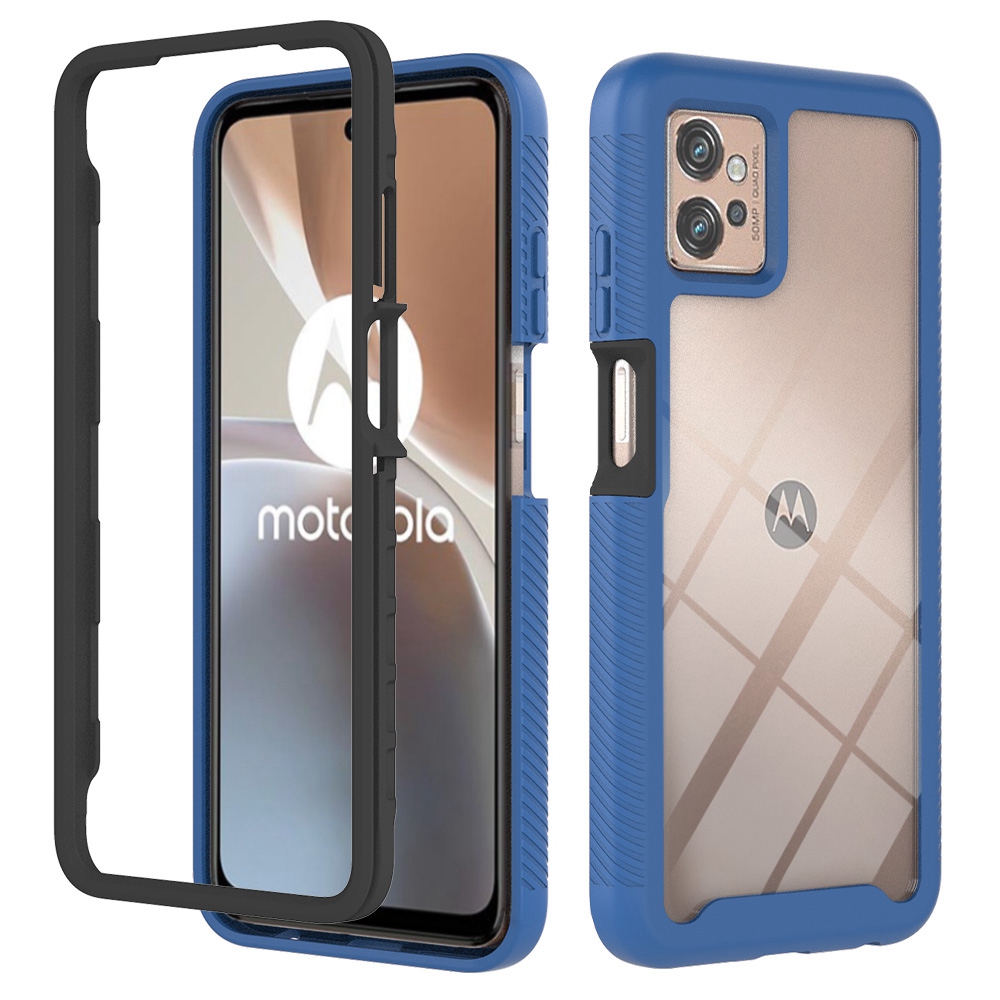 

YB Pc-serie-3 Für Motorola Moto G32 4G PC + TPU Abtrennbar 2-in-1-schock-proof-abdeckung Anti-skid-anti-drop-mobilfunkkoffer - Saphir, Motorola Moto G32 4G