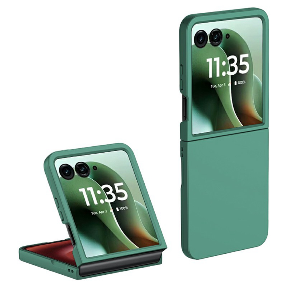 For Motorola Razr 60 Ultra 5G Case Skin-Touch Texture Hard PC Folding Phone Cover - Dark Green