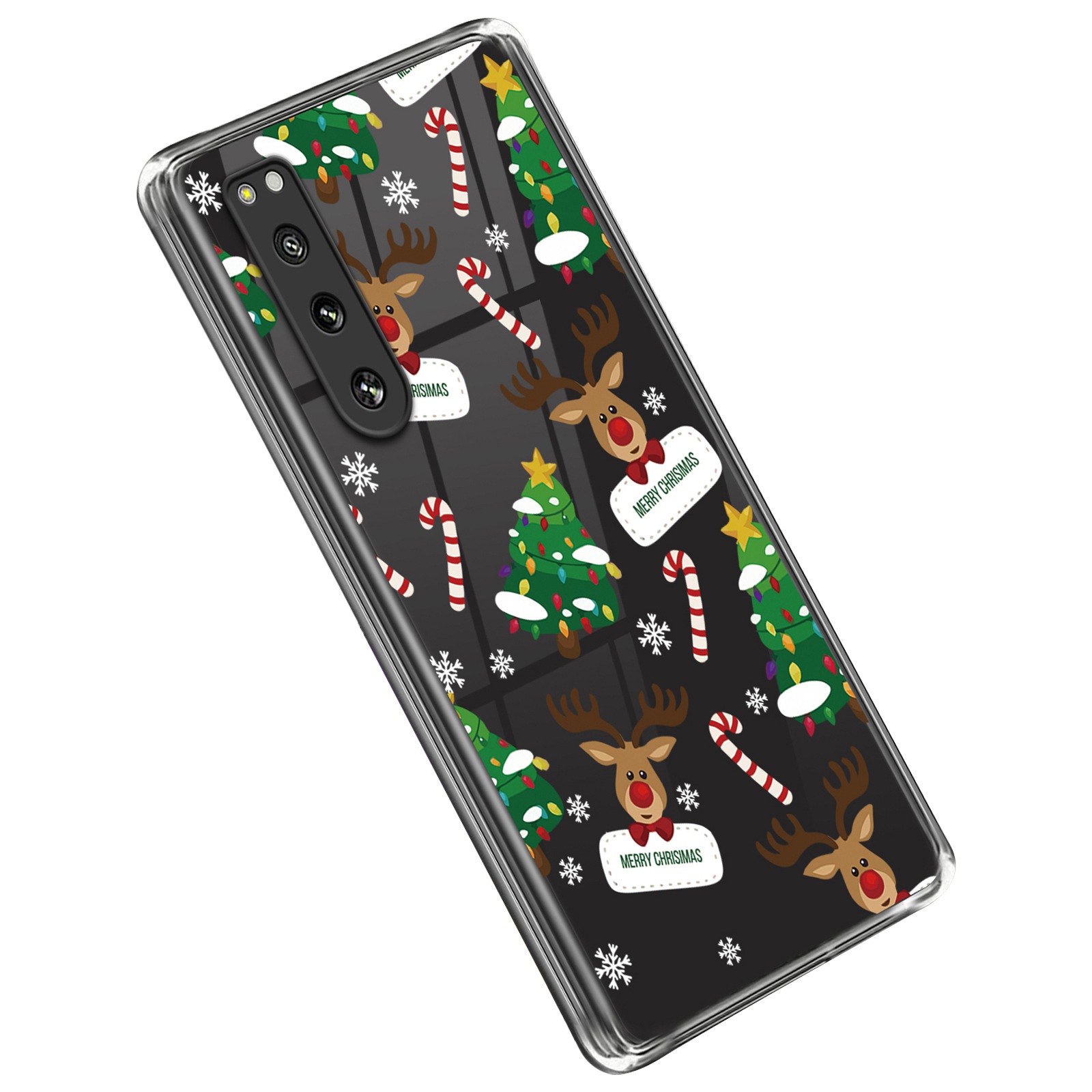 

Tpu-abdeckung Des Weihnachtsmusterdrucks Für Sony Xperia 5 IV 5G, Handy Drop-proof Ultra Slim Protective Rückenabdeckung - Rohrhirsche, Xperia 5 IV 5G