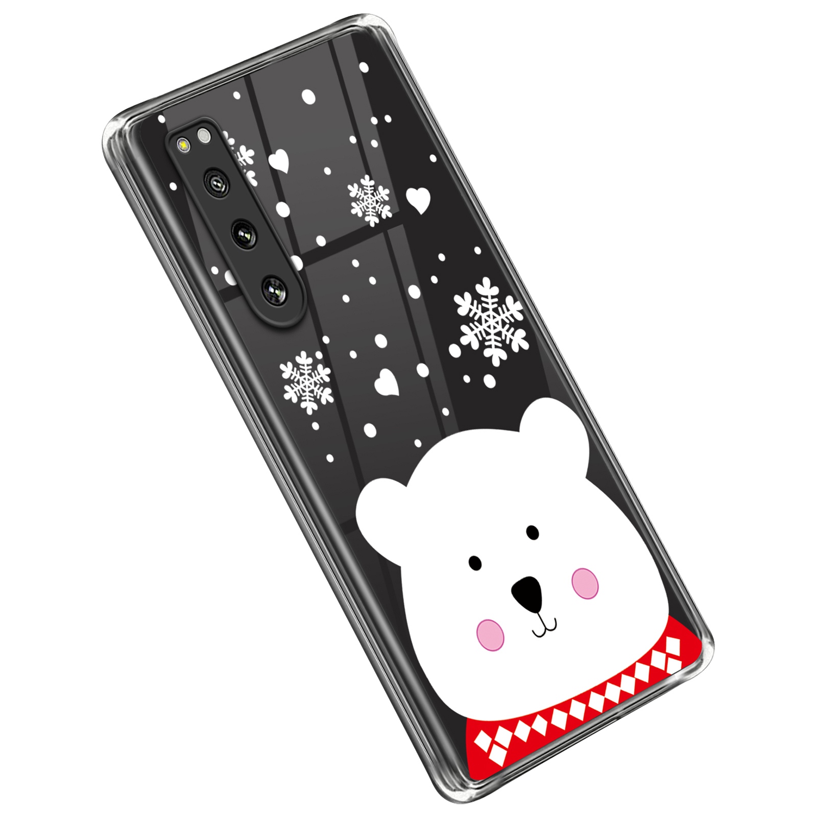 

Tpu-abdeckung Des Weihnachtsmusterdrucks Für Sony Xperia 5 IV 5G, Handy Drop-proof Ultra Slim Protective Rückenabdeckung - Molliger Bär, Xperia 5 IV 5G