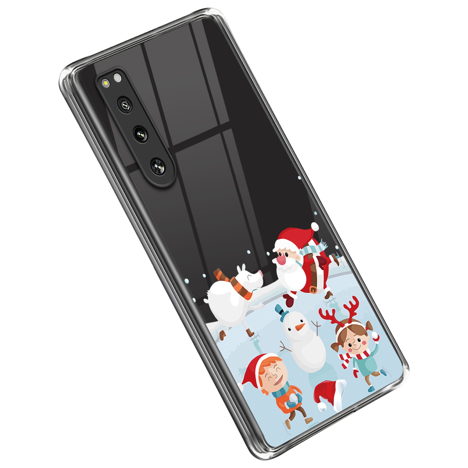 

Tpu-abdeckung Des Weihnachtsmusterdrucks Für Sony Xperia 5 IV 5G, Handy Drop-proof Ultra Slim Protective Rückenabdeckung - Weihnachtsschnee, Xperia 5 IV 5G