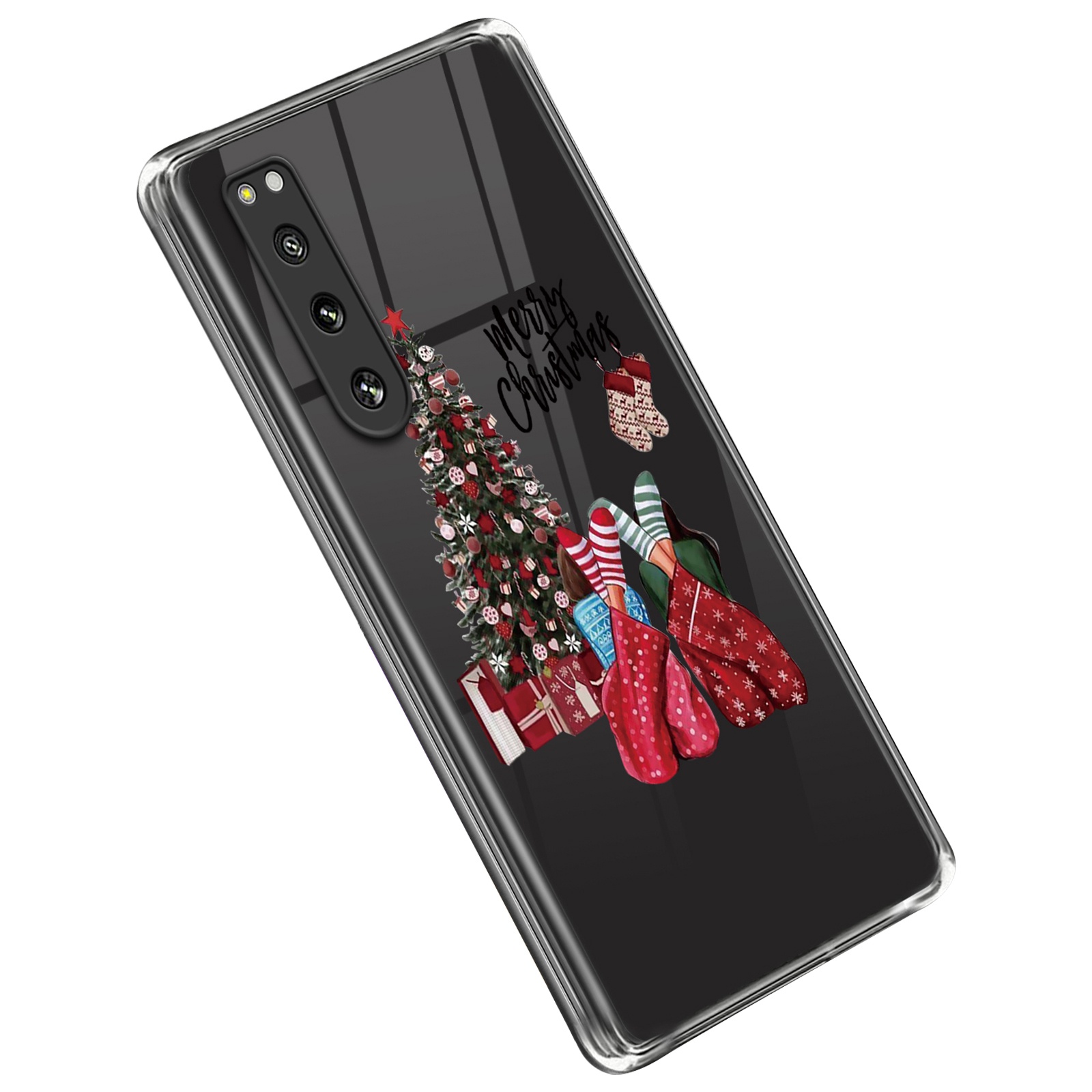 

Tpu-abdeckung Des Weihnachtsmusterdrucks Für Sony Xperia 5 IV 5G, Handy Drop-proof Ultra Slim Protective Rückenabdeckung - Weihnachtspyjama, Xperia 5 IV 5G