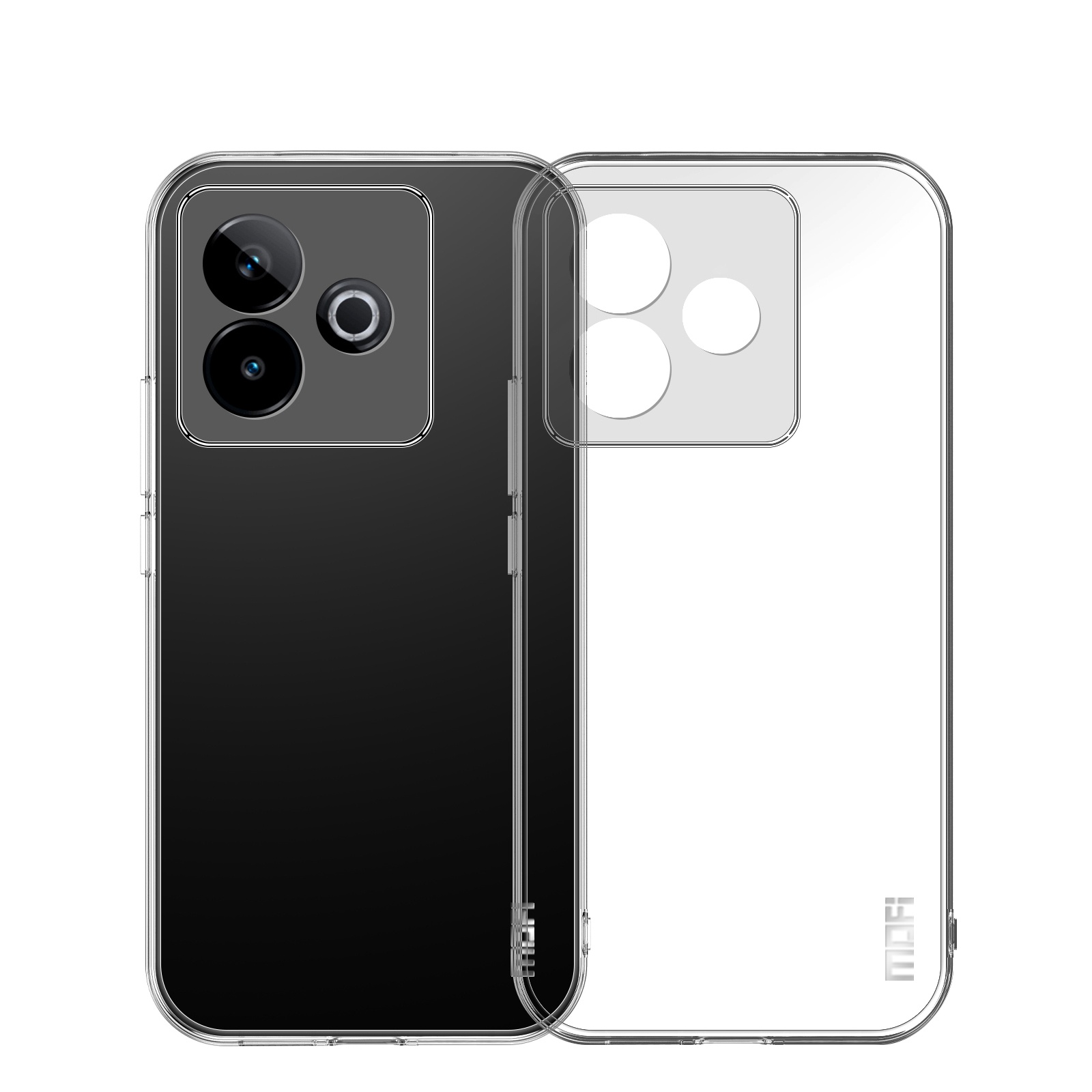 MOFI For Realme GT7 5G (China) Clear Phone Case  Ultra-Thin TPU Phone Back Cover - Transparent