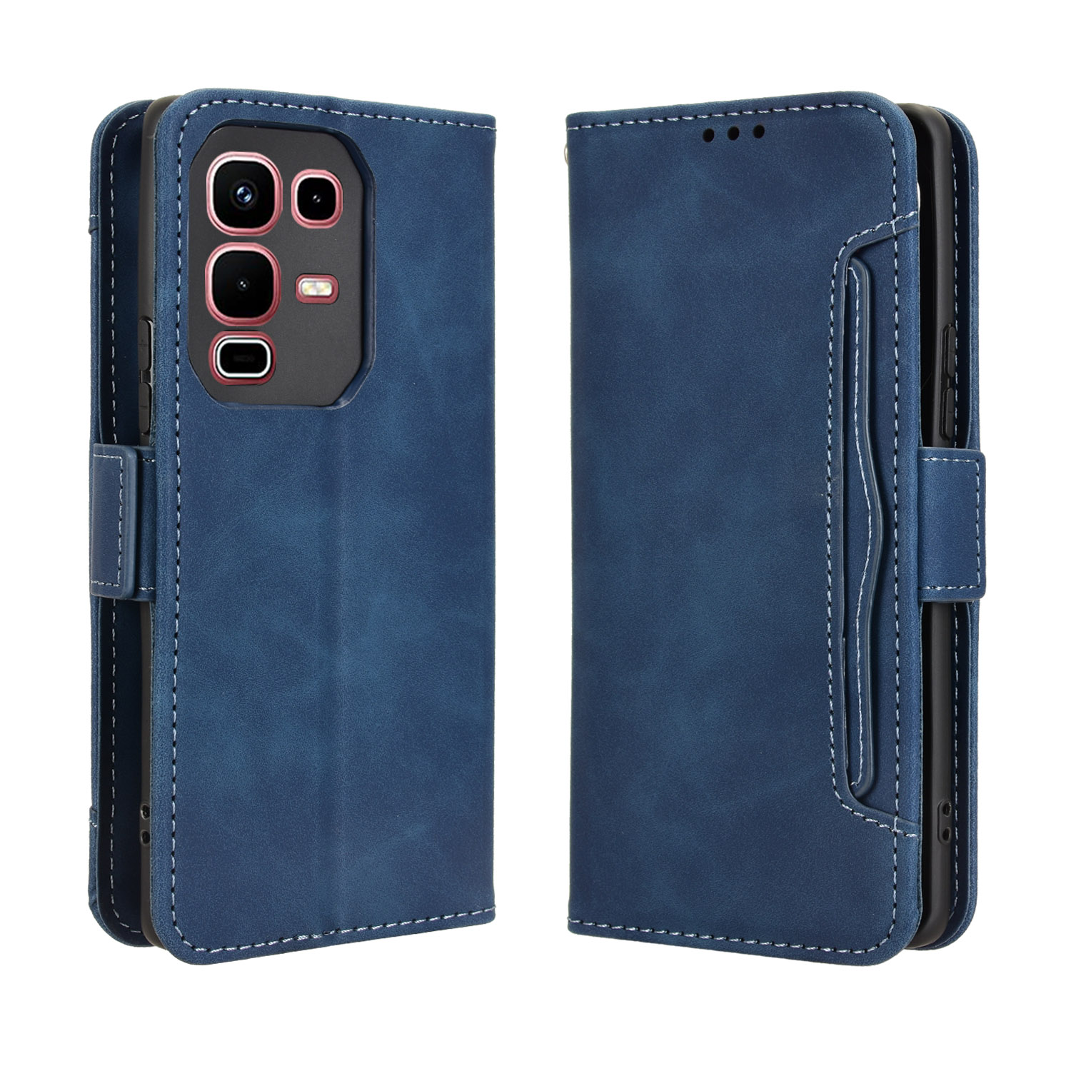 For Infinix Note 50s 5G Leather Case Phone Wallet Cover with Multiple Card Slots - Blue