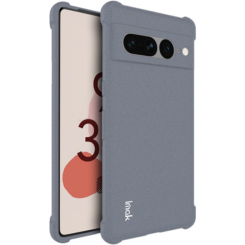 

IMAK Für Google Pixel 7 Pro 5G Stahlverstärkte Ecken TPU Phone Hülle Matte Oberfläche Anti-fingerabdruckabdeckung - Grau, Google Pixel 7 Pro 5G