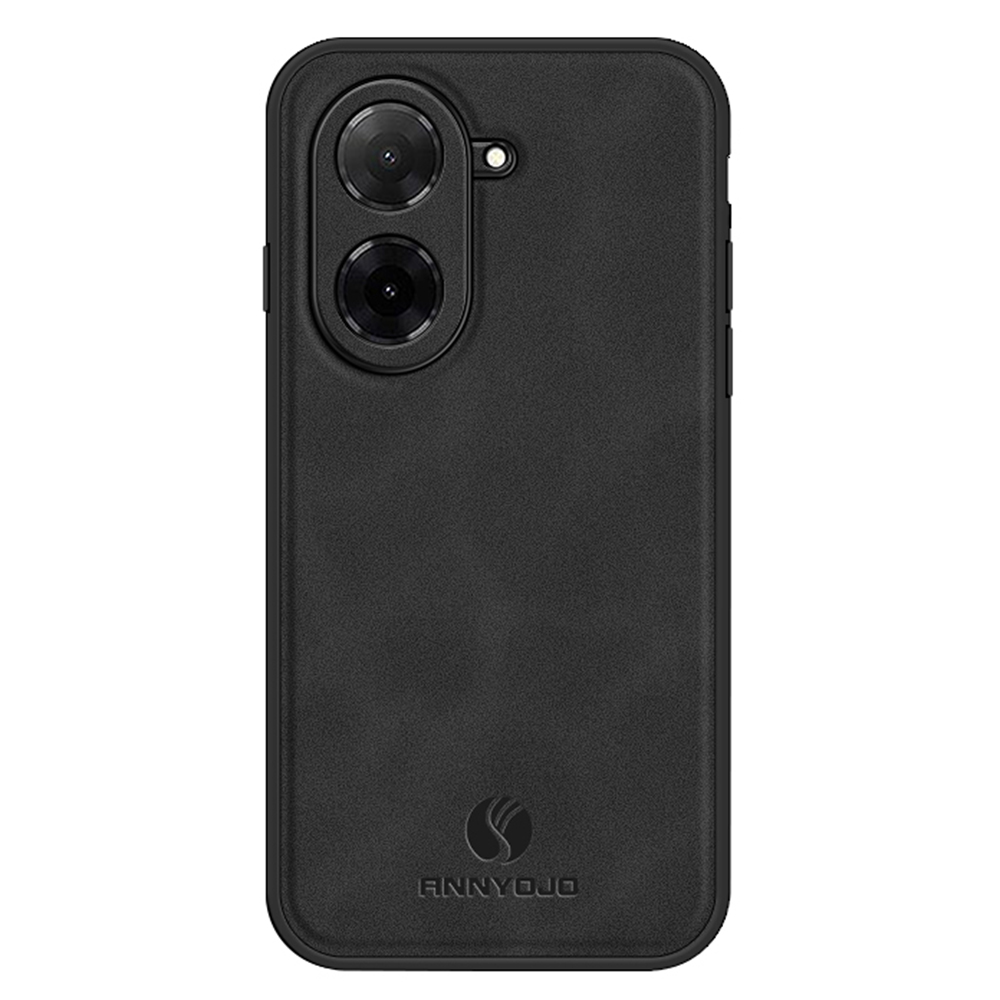 ANNYOJO For Xiaomi Poco C71 4G / Redmi A5 4G (171.7mm) Case PU Leather + PC + TPU Anti Drop Phone Back Cover - Black