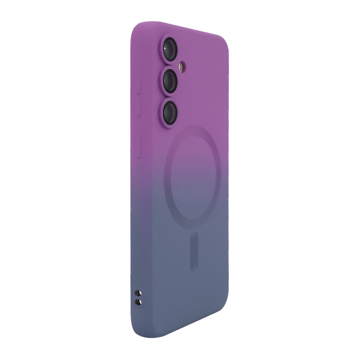 ENKAY HAT PRINCE For Samsung Galaxy A25 5G (Global) (161mm) Silicone Case   Gradient Color Cover Magnetic Case - Purple+Blue
