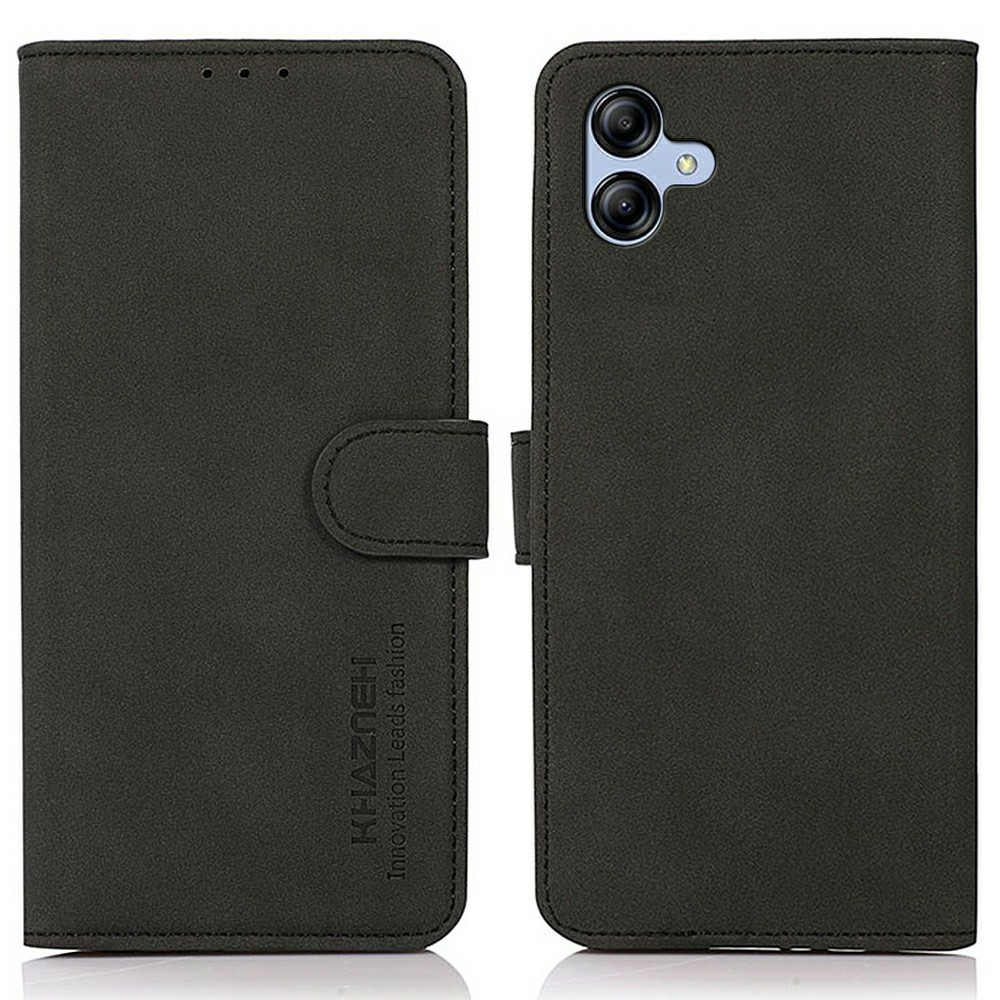 KHAZNEH For Samsung Galaxy A07 5G / A07 4G / A06 4G / A06 5G Case PU Leather Wallet Stand Phone Cover - Black
