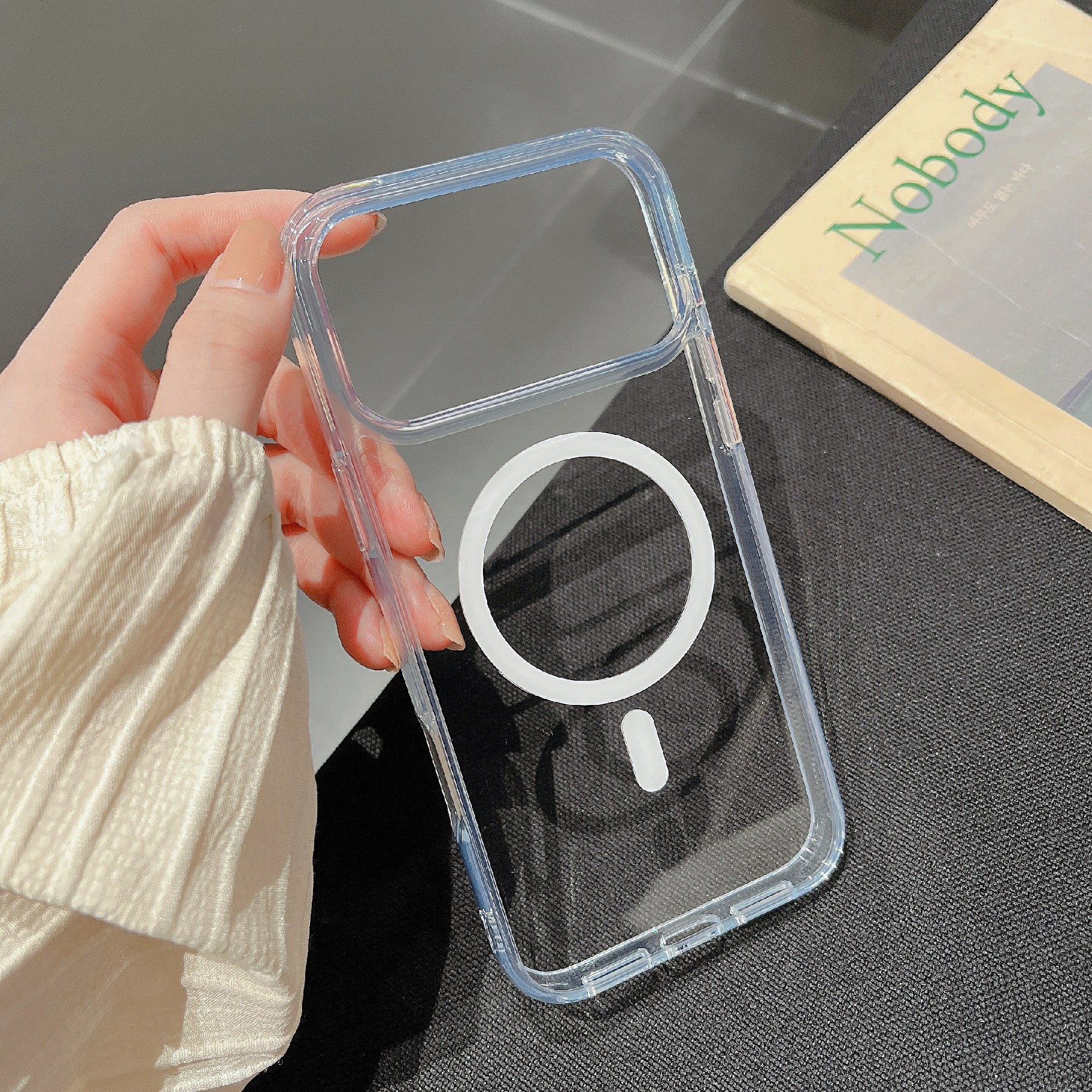 For iPhone 17 Pro Case Compatible with MagSafe TPU Acrylic 2.5mm Clear Phone Cover