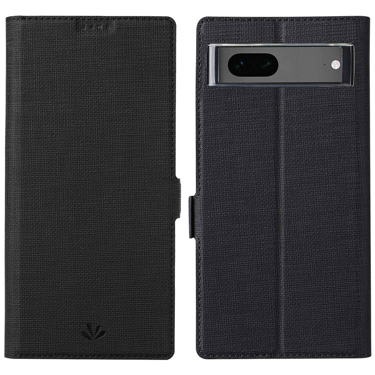 

Ständer Brieftasche Von Vili K Serie Für Google Pixel 7 5G, Doppelmagnetverschluss PU Leder Schockdicht - Schwarz, Google Pixel 7 5G