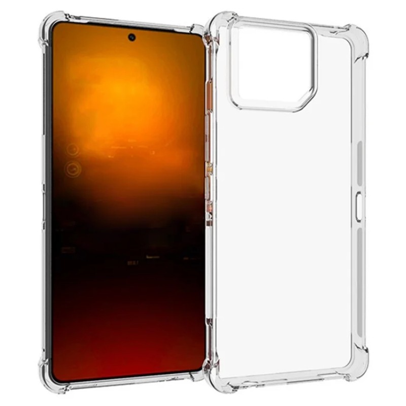 WANLONFENG For Asus ROG Phone 9 Pro 5G Back Cover  TM Series 2.0mm Clear TPU Phone Case (Big Lens Hole) - Transparent