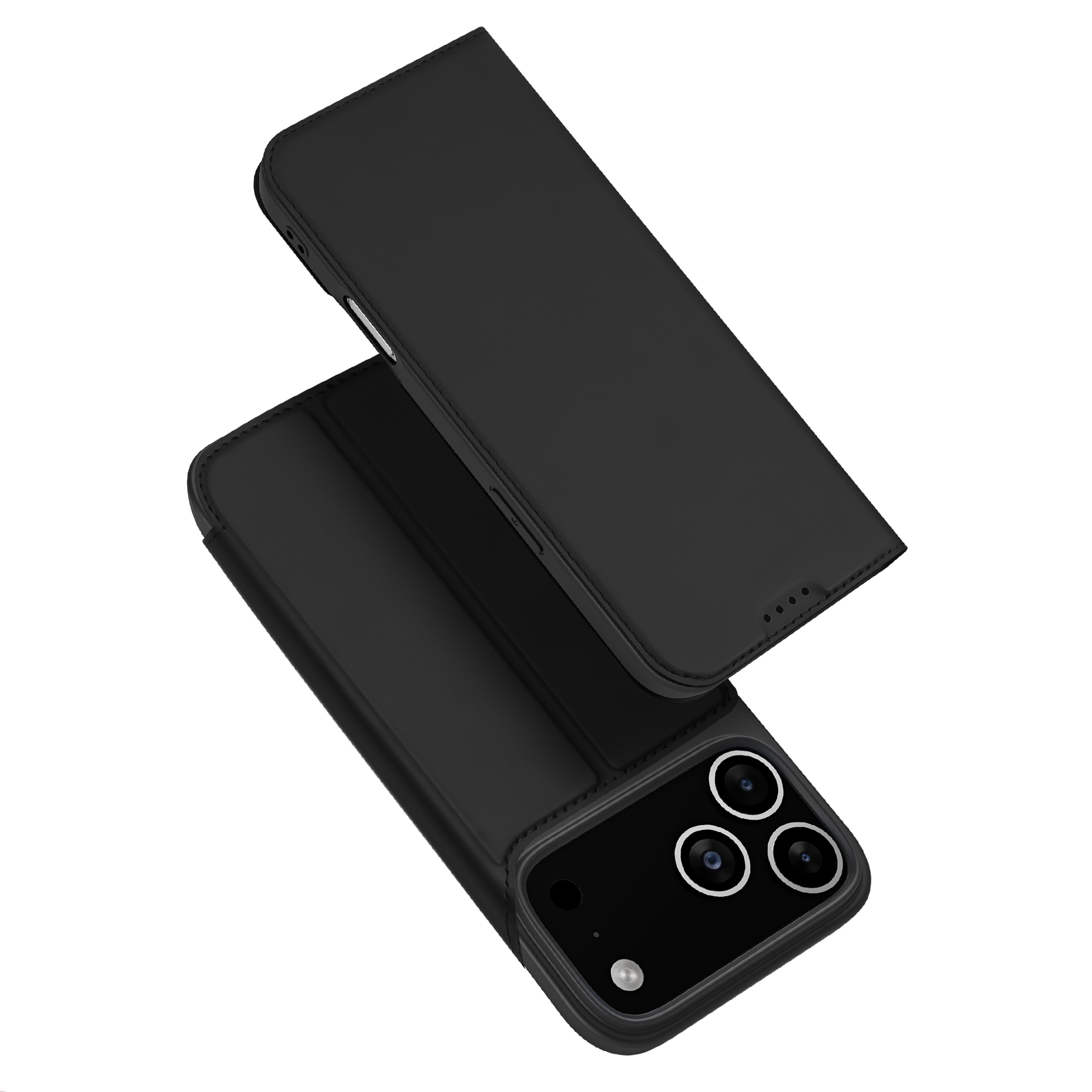 DUX DUCIS For iPhone 17 Pro Case Skin Pro Series Leather Cover Card Holder - Black
