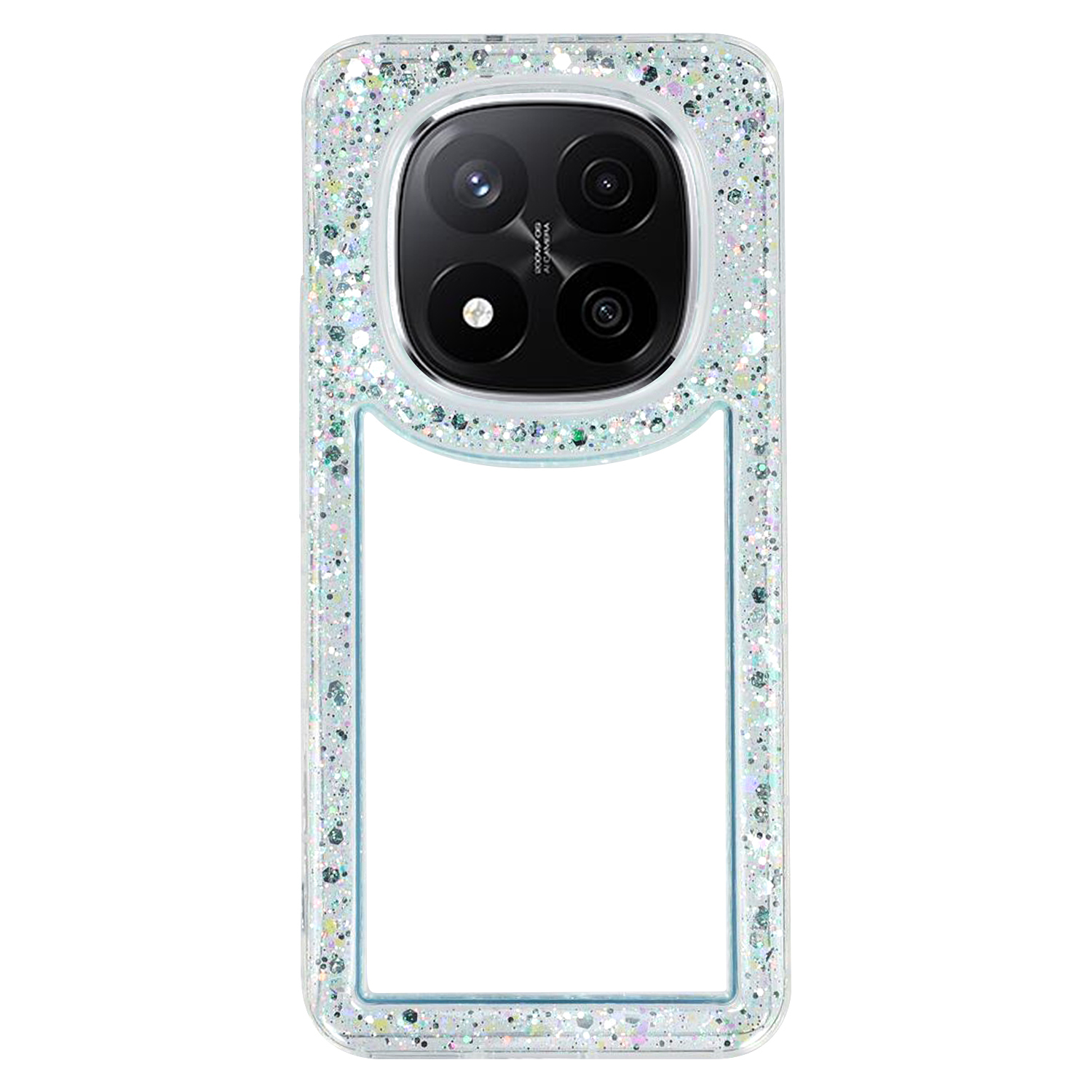 For Xiaomi Redmi Note 14 Pro+ 5G Case Glitter Epoxy Soft TPU Clear Back Cover - Green